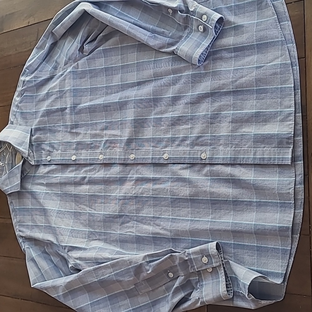 Michael Michael Kors Long Sleeve Button Plaid Shirt 17.5 34/35